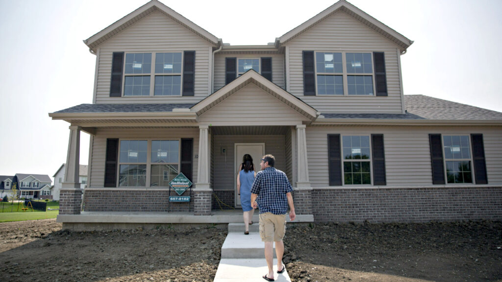 Home sale couple open house