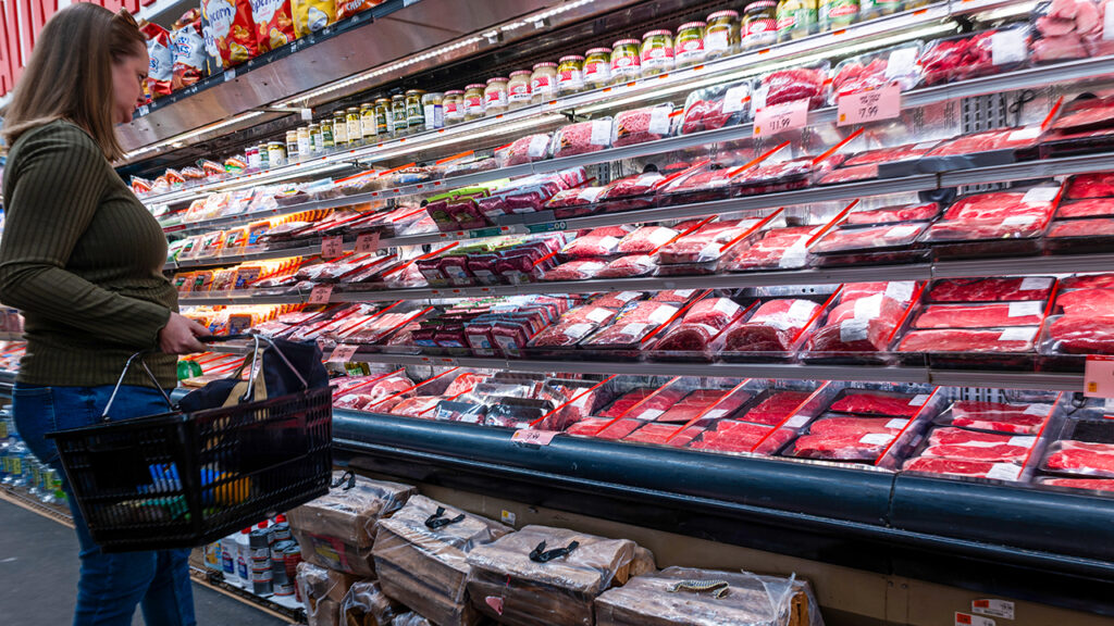 Us grocery store red meat